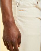 Short en jean Léon blanc cassé