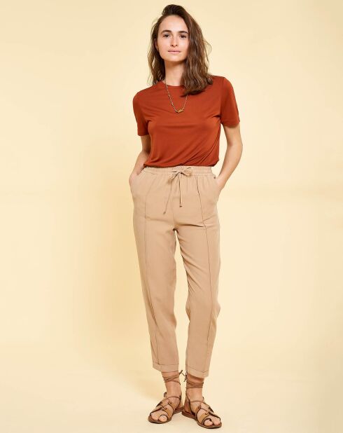 Pantalon Samia beige foncé