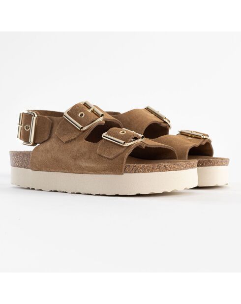 Sandales en Cuir Sadiba camel