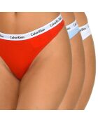 3 snaren Leah wit/blauw/rood