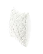 Weißer Makramee-Kissenbezug - 35x50 cm