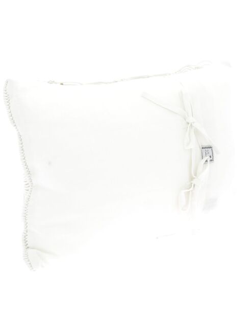 Weißer Makramee-Kissenbezug - 35x50 cm