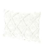 Weißer Makramee-Kissenbezug - 35x50 cm