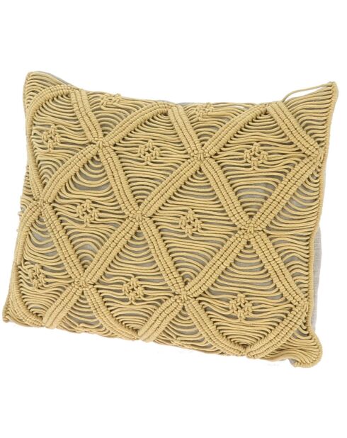 Fodera per cuscino macramè ocra - 35x50 cm