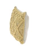 Fodera per cuscino macramè ocra - 35x50 cm