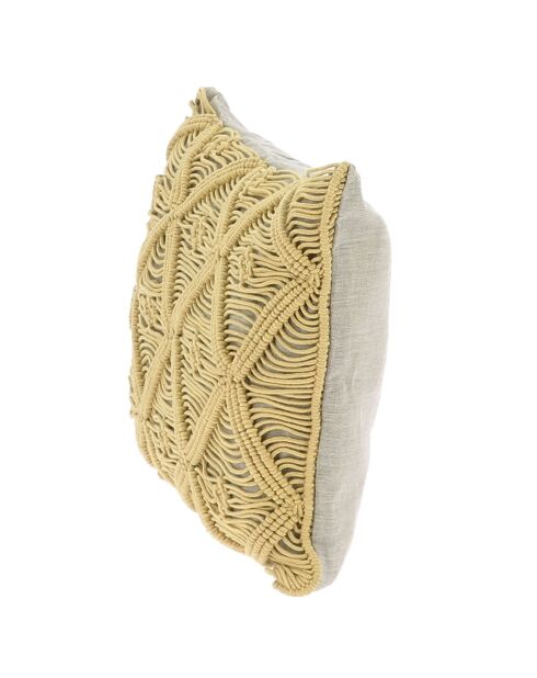 Fodera per cuscino macramè ocra - 35x50 cm