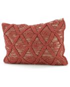 Kissenbezug aus Makramee-Terrakotta, 35 x 50 cm