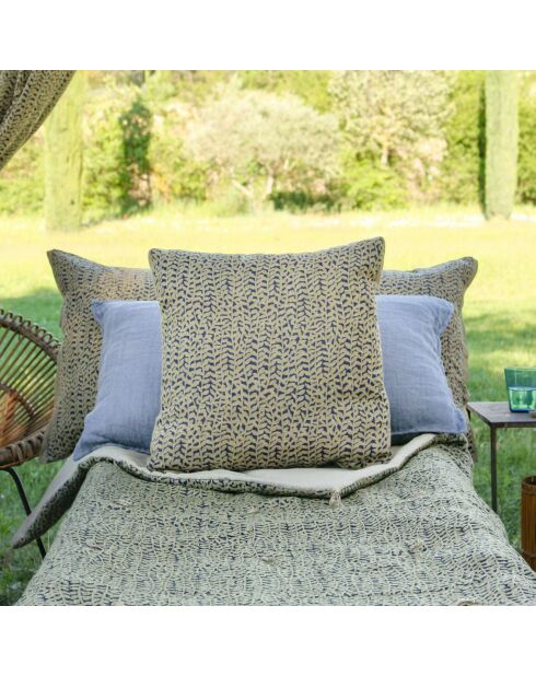 Housse de coussin Lierre indigo - 45x45 cm