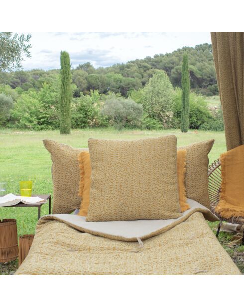 Housse de coussin Lierre tabac - 45x45 cm