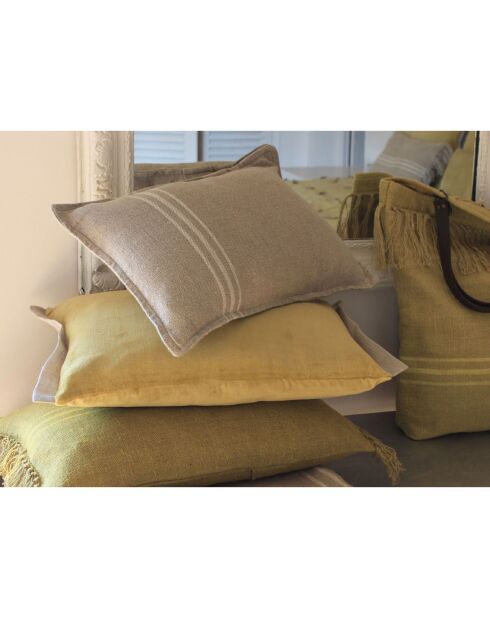 Linen Fringes Kissenbezug, 30 x 45 cm, weiß