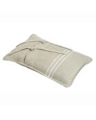 Linen Fringes Kissenbezug, 30 x 45 cm, weiß