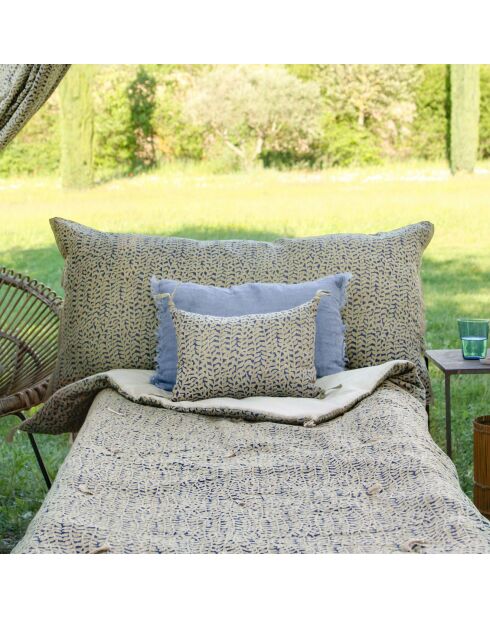 Housse de coussin Lierre indigo - 50x100 cm