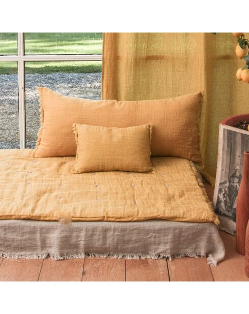 Kissenbezug Etamine, 45 x 100 cm, Ockerfarben
