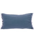 Housse de coussin Étamine indigo - 45x100 cm