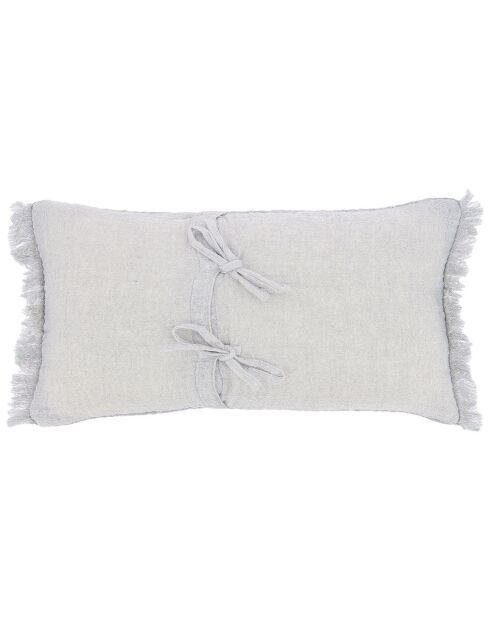 Funda de cojín de estambre blanco - 45x100 cm