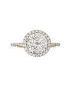 Bague Pompadour Diamants 0.74 ct or jaune