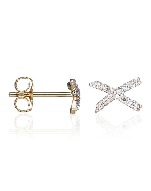 Boucles d'oreilles Life Diamants or jaune