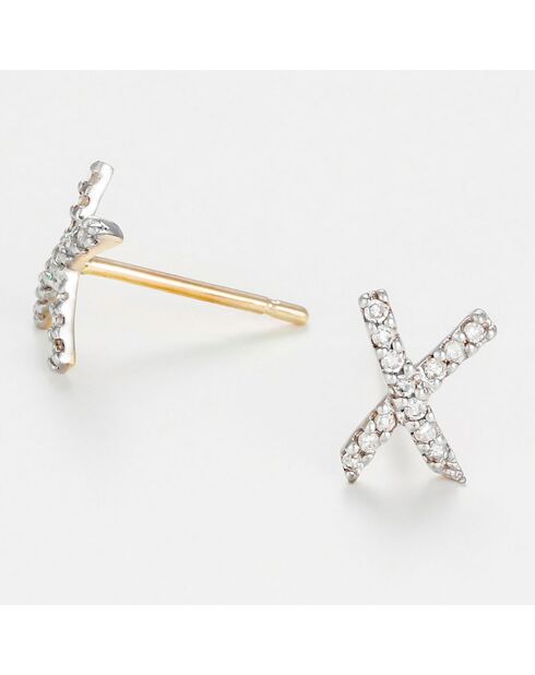 Boucles d'oreilles Life Diamants or jaune
