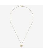 Pendentif Coeur tendresse Diamants 0.06 ct or jaune