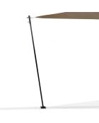 2 Poteaux ajustables pour voile d'ombrage noirs - 23 x3.5 cm