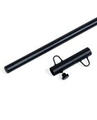2 Poteaux ajustables pour voile d'ombrage noirs - 23 x3.5 cm