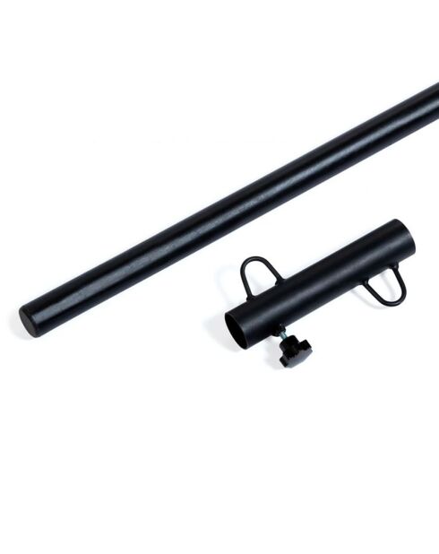 2 Poteaux ajustables pour voile d'ombrage noirs - 23 x3.5 cm