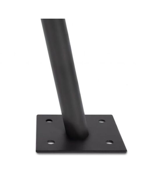 2 Poteaux ajustables pour voile d'ombrage noirs - 23 x3.5 cm
