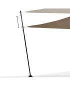2 Poteaux ajustables pour voile d'ombrage noirs - 23 x3.5 cm