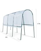 Serre tomate 4m V2 vert/transparent - 400x120x170  cm