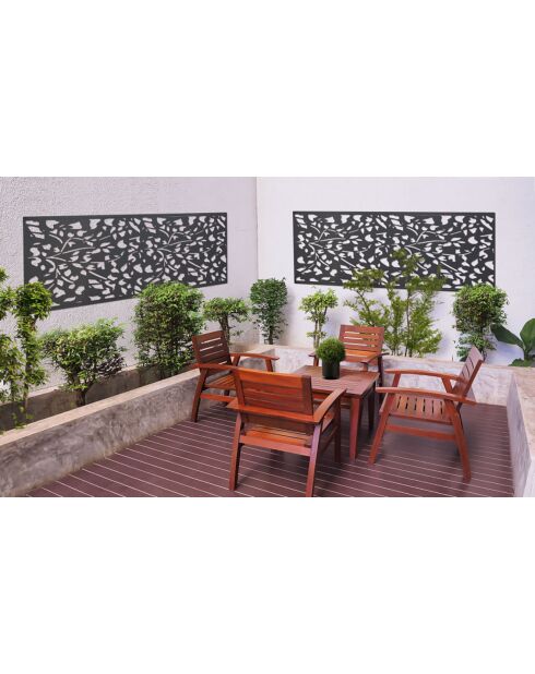 Panneau décoratif universel flora gris  - 150x50 cm