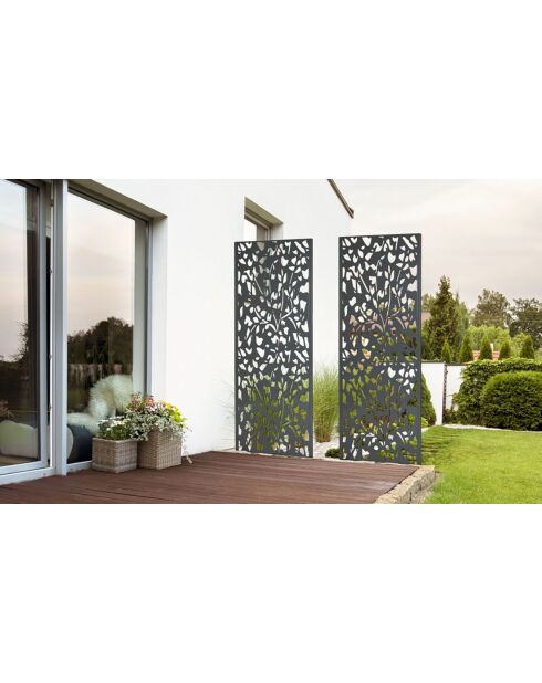 Panneau décoratif universel flora gris  - 150x50 cm