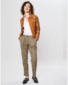 Veste en Cuir Bimatieres Dauphine gazelle