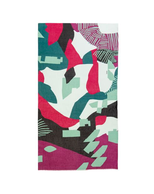Symphonie Magenta sjaal van 100% biologisch katoen - 100x200 cm