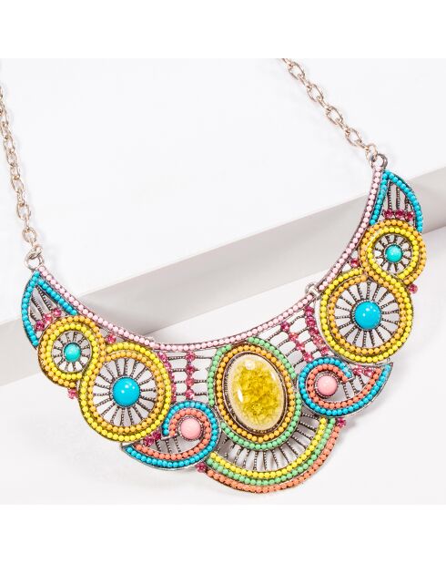 Collier plastron Musea multicolore