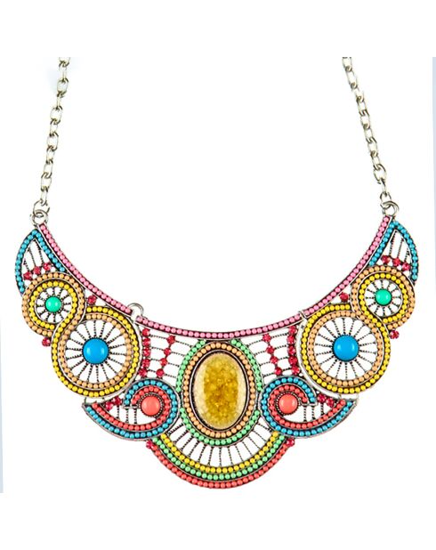 Collier plastron Musea multicolore