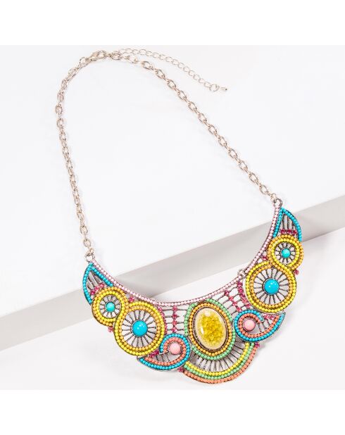 Collier plastron Musea multicolore