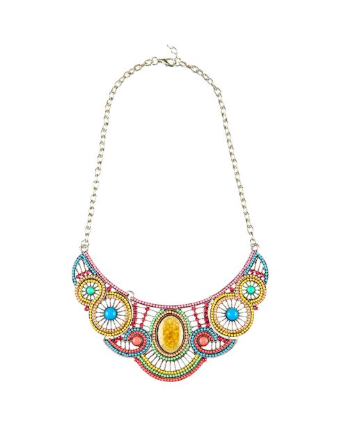 Collier plastron Musea multicolore