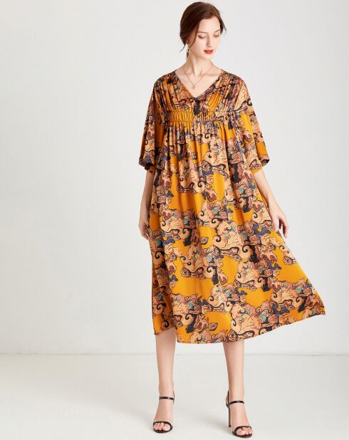 Robe Mckenzie jaune/multicolore