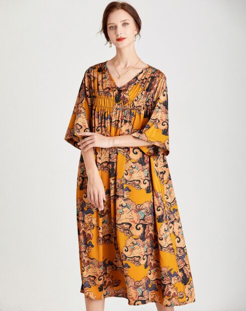 Robe Mckenzie jaune/multicolore