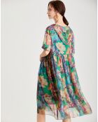 Robe Gabriela vert/multicolore