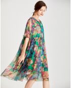 Robe Gabriela vert/multicolore