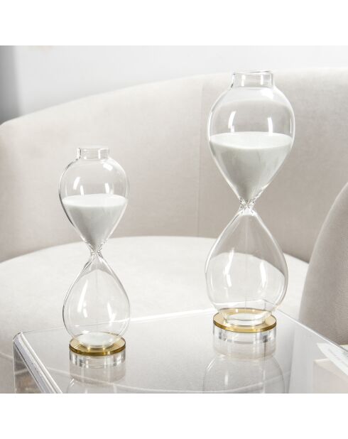 Clessidra Klepsidra con anello in oro oro/trasparente/bianco - 5x5x17 cm