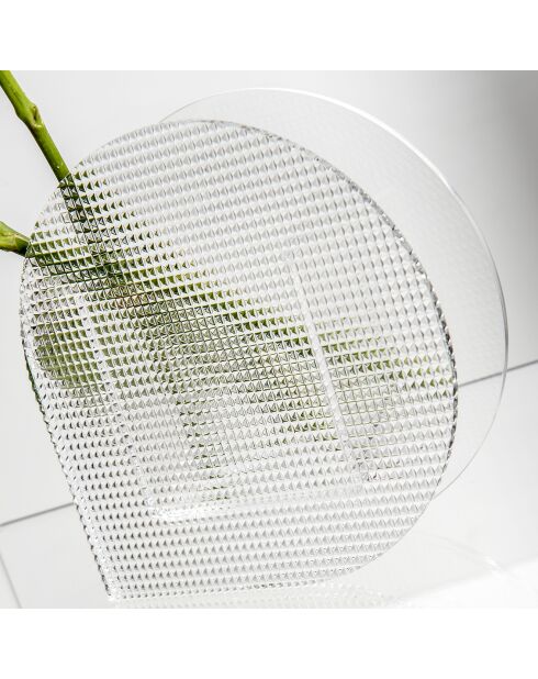 Vase Message transparent - 16x5x16 cm