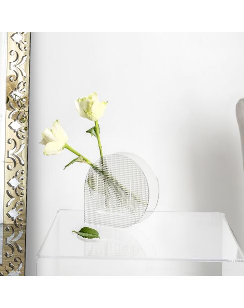 Vase Message transparent - 16x5x16 cm