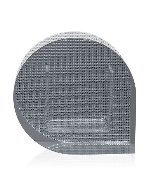 Vase Message transparent/ gris fumé - 16x5x16 cm