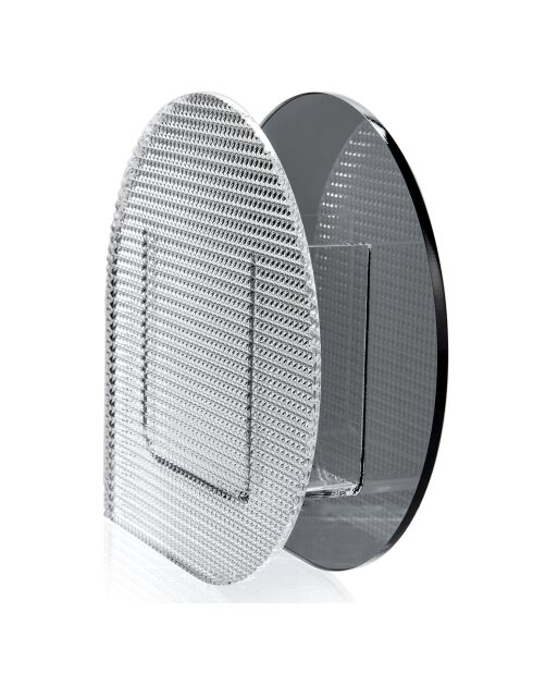 Vase Message transparent/ gris fumé - 16x5x16 cm