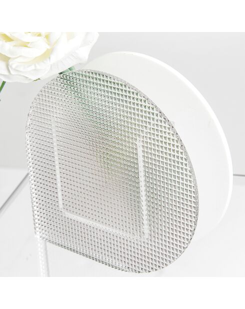 Vase Message blanc - 16x5x16 cm