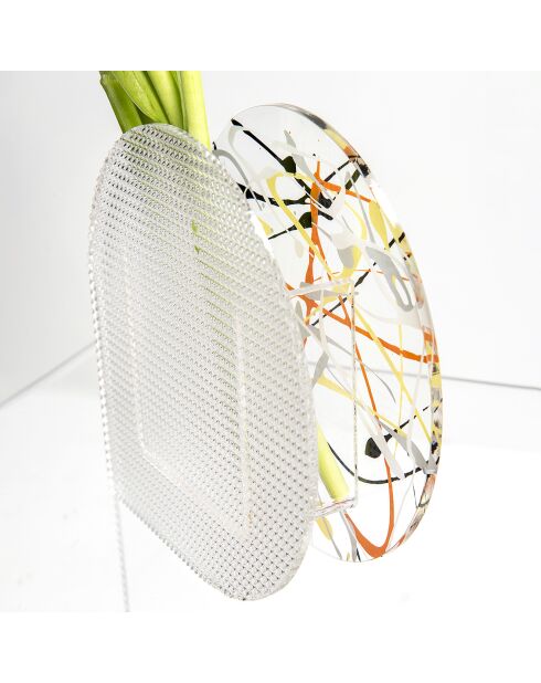 Vase Message multicolore - 16x5x16 cm