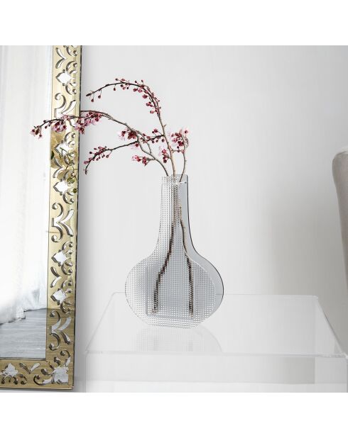 Vase Silhouette gris fumé - 16.5x5x25 cm