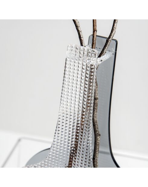 Vase Silhouette gris fumé - 16.5x5x25 cm